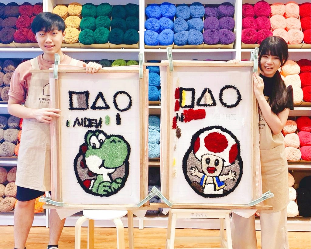 [RM199 per pax, use promo code TUFTWITHYOU] Rug Tufting Workshop for 3 hours (50 x 50 cm frame)